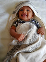 Close-up of Debre Mark'os baby towel weave texture.  Detailansicht der Webstruktur des Debre Mark'os Babyhandtuchs.